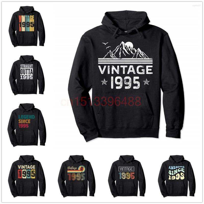 

Men' Hoodies 95% Cotton 28 Year Awesome Since 1995 Vintage Classic Birthday 90' Gift Pullover Hoodie Sweatshirt Men Women Tracksuit