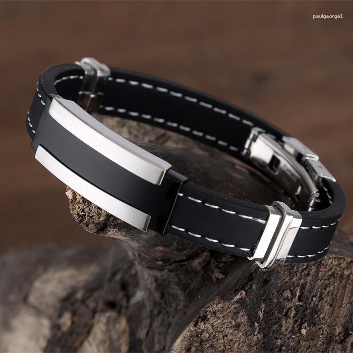 

Charm Bracelets Retro Style Butterfly Clasp Bracelet Stainless Steel Black Men's And Women's Fashion Hip Hop Party Jewelry