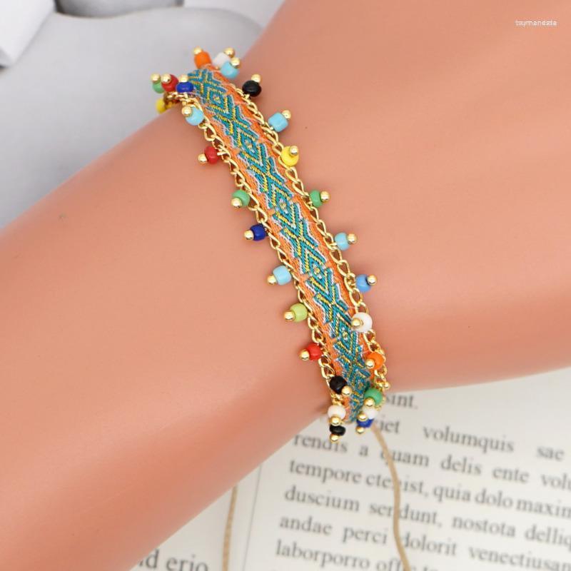 

Strand Beaded Strands XUXI Boho Folk-custom Bracelet Accessories For Women Webbing Fashion Rope Chain Couples Adjustable S202 Raym22