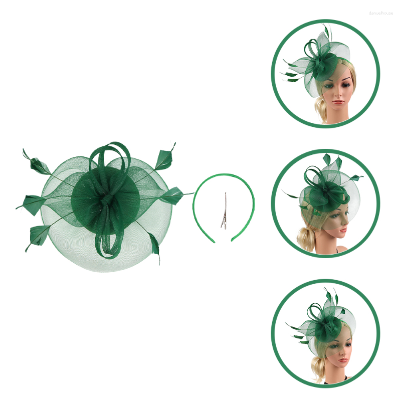 

Bandanas Barrette Hat Fascinator Headwear Women Banquet Retro Gauze Wedding Headband