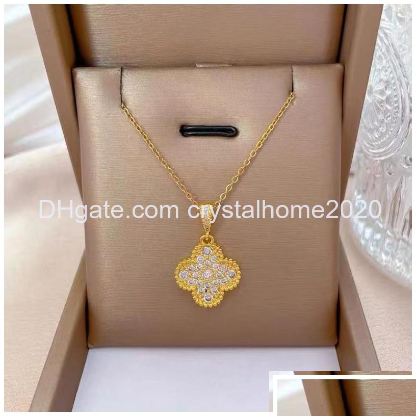 

Pendant Necklaces Ins Style Clover Necklace Gold Stainless Steel Jewelry For Women Drop Delivery Pendants Otebn Dro Dh9Vo