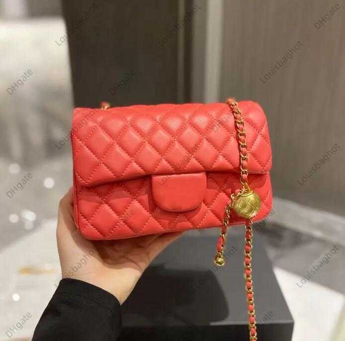 

Handbag Shoulder Chain Bag Clutch Flap Totes Bags Wallet Check Velour Thread Purse Double Letters Solid Hasp Waist Square Stri