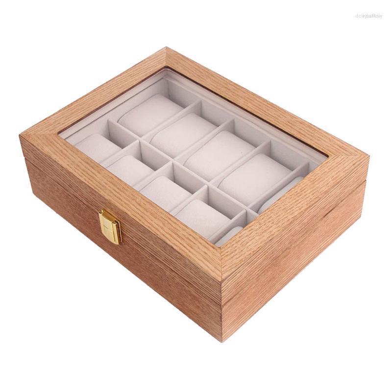 

Watch Boxes Box Of 10 Wooden Men's Watches - Display Stand