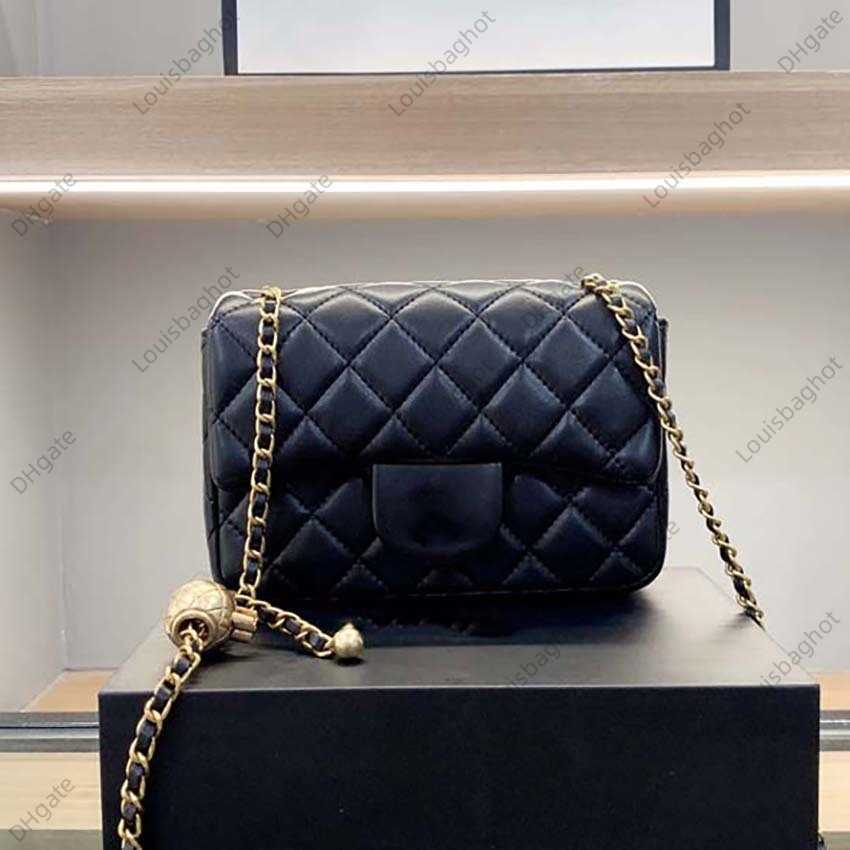 

Shoulder Bag Fashion Ladies Classic Genuine Leather Gold Chain Tote Messenger Bag, #1