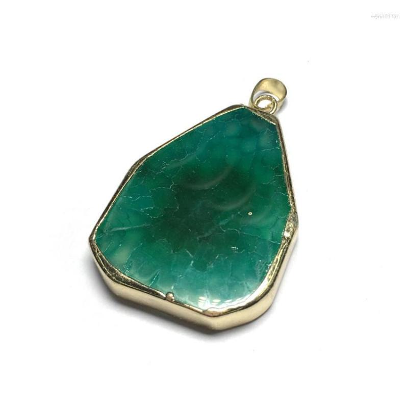 

Pendant Necklaces Light Yellow Gold Color Polygon Shape Agates For Women Party Gift Charm Jewelry