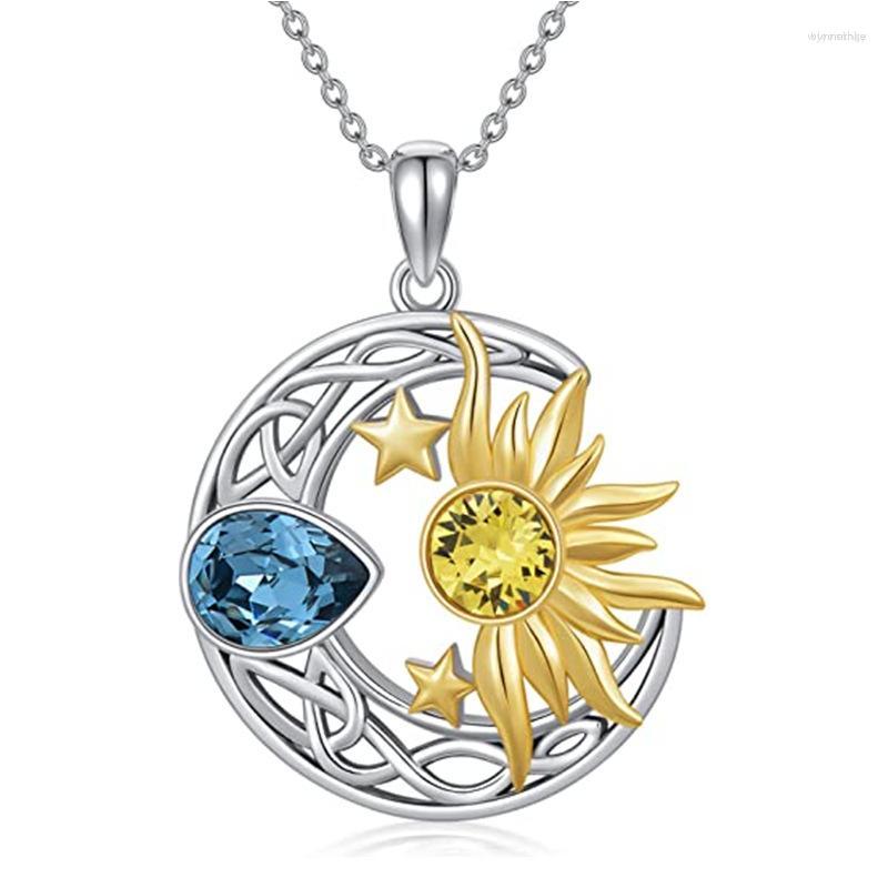 

Chains 2023 Jewelry Hip Hop Versatile Exquisite Moon Star Sun Pendant Necklace Wholesale For Women's Gifts