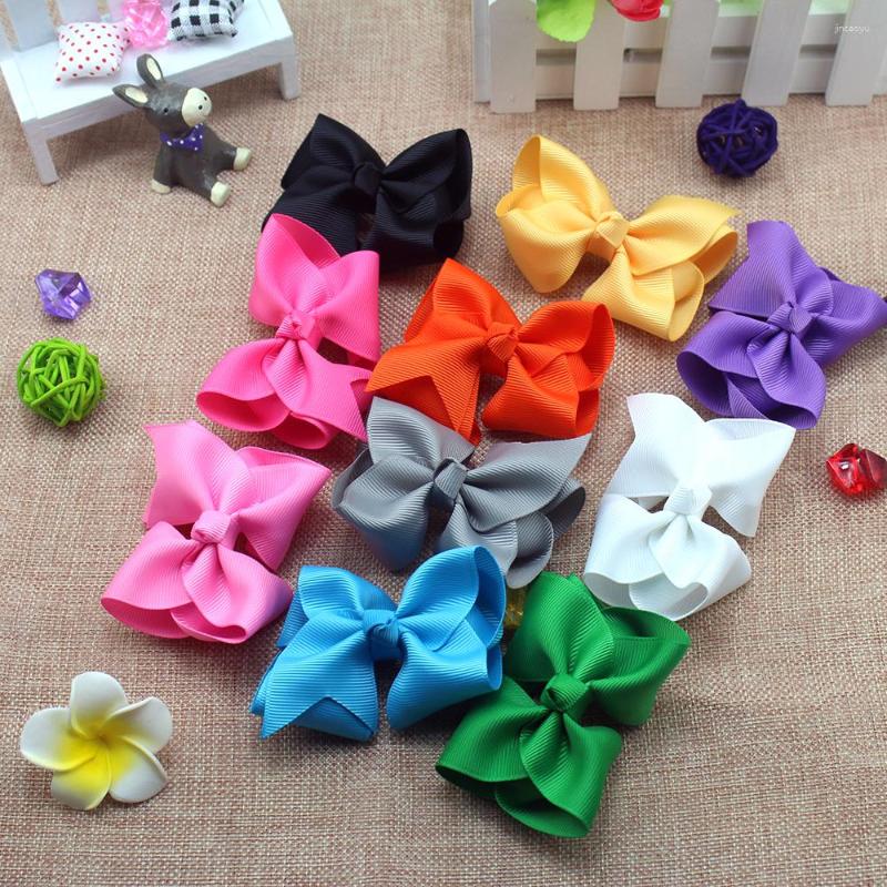 

Hair Accessories Pack Of 10 High-quality Classic Solid Color Dress Boutique Hairpin Bow Tie Girl, Picture shown