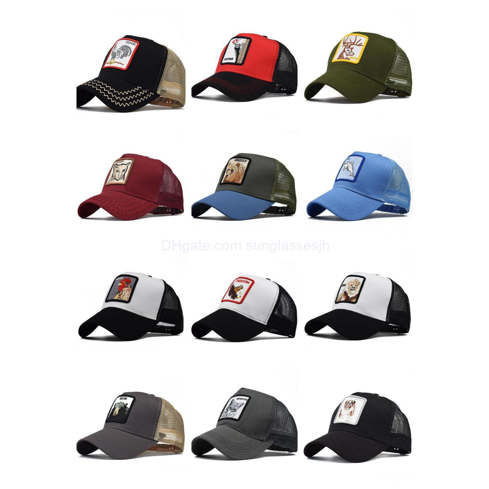 

Ball Caps Man Designer Hats Animal Farm Snap Snapbacks Back Trucker Hat Wolf Mesh Snapback Outdoor Fitted Hip Hop Animals Embroidery Dhwr8, Adjustablehats