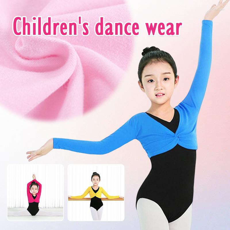 

Stage Wear Girls Ballet Dance Shawl Long-Sleeved Tops Kids Children Coat Sweater Performance Cardigan