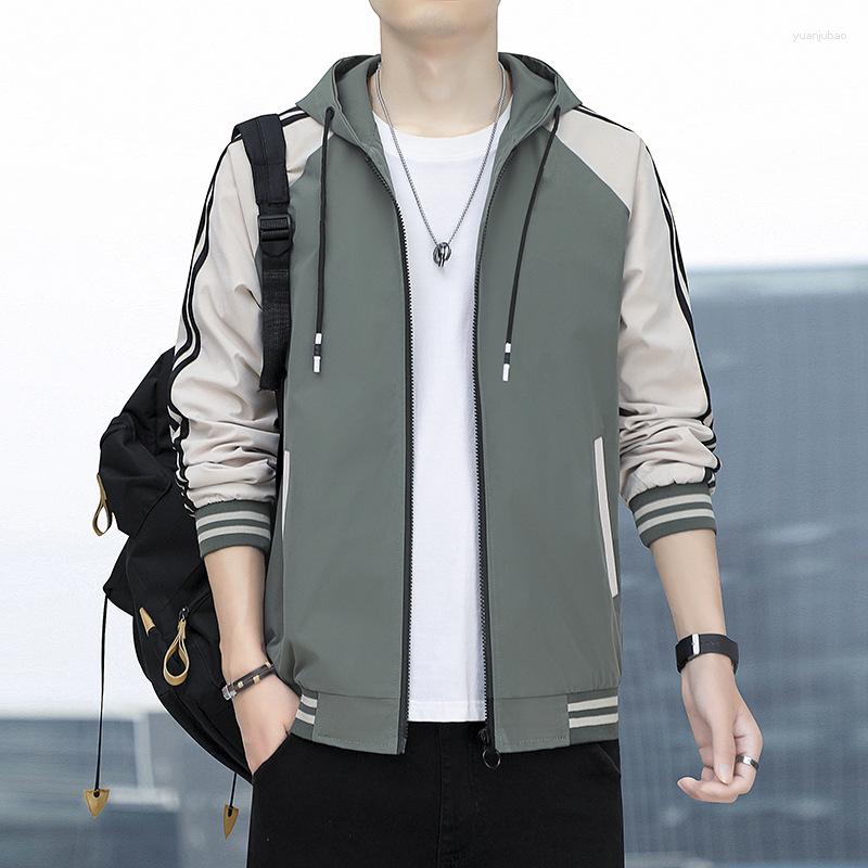 

Men's Jackets LUKER CMSS Men's Jacket Hooded Casual Lightweight Streetwear Arrival Slim Fit Zipper Coat Fashion Brand Design Windbreaker, Black