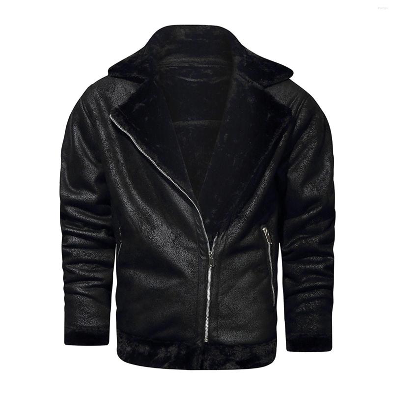 

Men's Jackets Mens Bubble Coat Men Autumn And Winter Fashion Casual Solid Color Pocket Integration Jacket With Collar Briefcase Strap, Black
