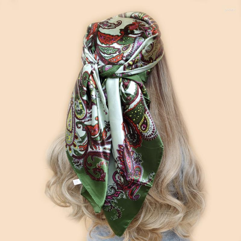 

Scarves Silk Hair Scarf Scarftop Women Summer Satin Headscarf Foulard Bandana Cheveux Soft Neckerchief Hijab For Ladies