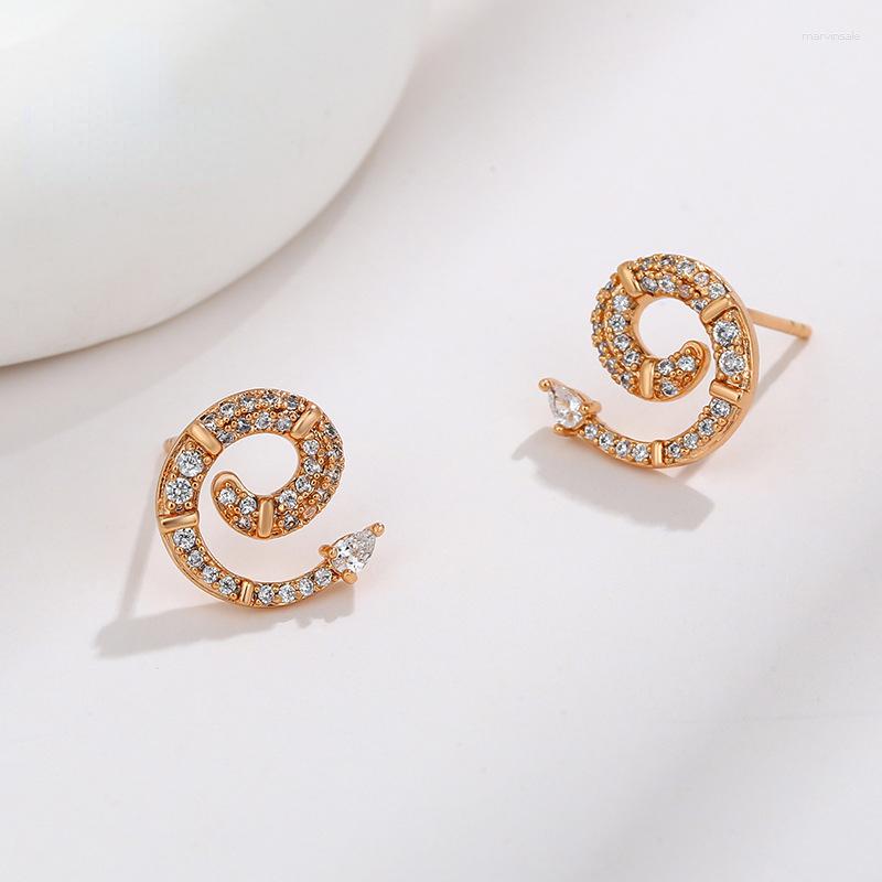 

Stud Earrings ROPUHOV 2023 Small Snake Trendy Personality Geometry Irregular Zircon Simple Design Cold Wind Jewelry For Women