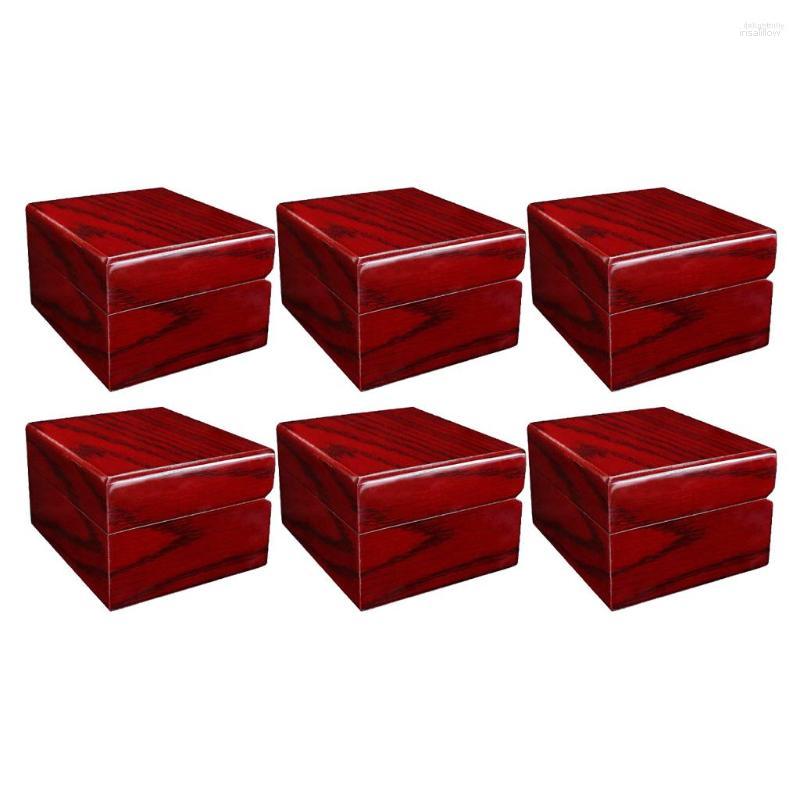 

Watch Boxes 6Pcs Single Display Case Wristwatch Jewelry Storage Organizer Box