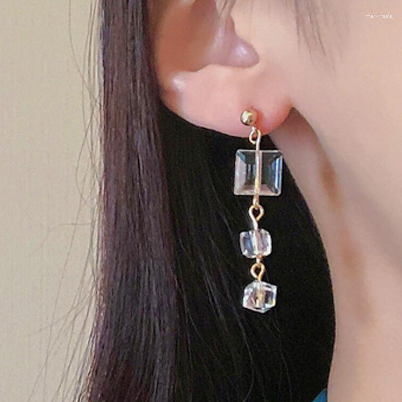 

Dangle Earrings Geometric Korean Statement Acrylic Drop For Women Vintage Long Tassel Hanging Female 2023 Trend Jewelry