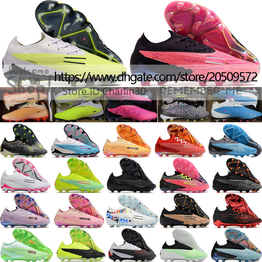 

Send With Bag Quality Soccer Boots Phantom GX Elite FG Ghost Low Version Football Cleats Mens Soft Leather Comfortable Natural Lawn Trainers Football Shoes US 6.5-12, Low 15