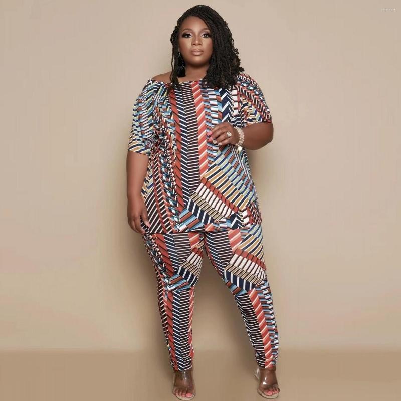 

Ethnic Clothing 2 Piece Women Set Dashiki African Clothes Summer Autumn Fashion Short Sleeve Top And Pants Suit Party Lady Matching Sets