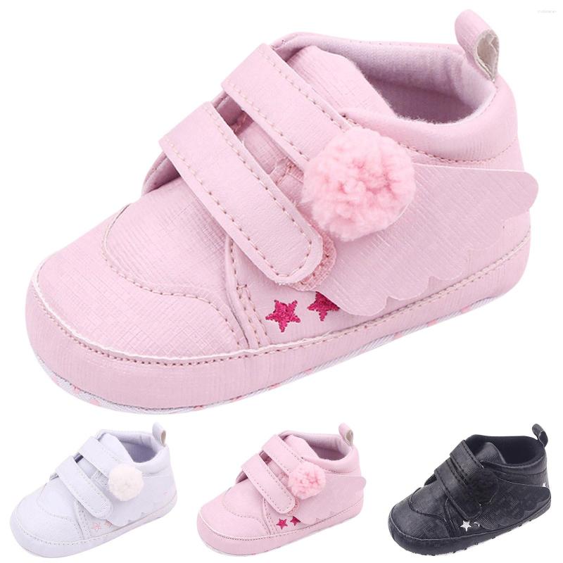 

First Walkers Cute Toddler Shoes Infant Boys Girls Floor Sports Kids Lightweight Soft Sole Sneakers Breathable Anti-slip, Black