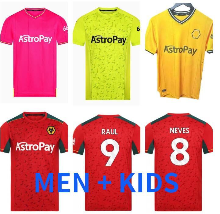 

23 24 Wolverhampton WOLVES SOCCER jerseys home NUNES NEVES KILMAN NETO CUNHA PODENCE KALAJDZIC 2023 2024 jersey men kids football shirts man