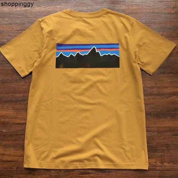 

T-shirts Designer Luxurys Patagonias American Retro Outdoor Bata Back Sunset Printing Fast Drying Couple 003, M2