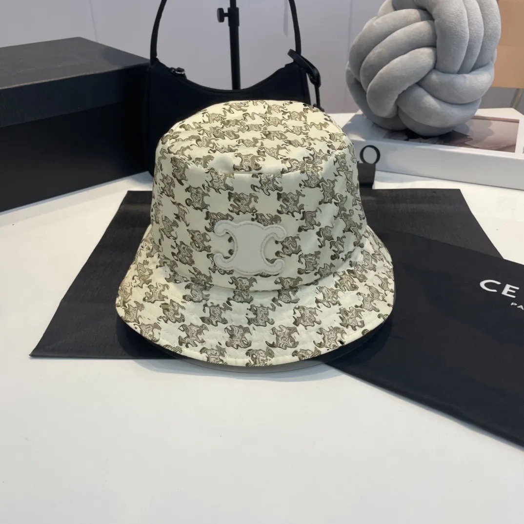 

Designer bucket hat luxury old flower embroidery cap classic outdoor sun hat casual sexy travel hat1111, White