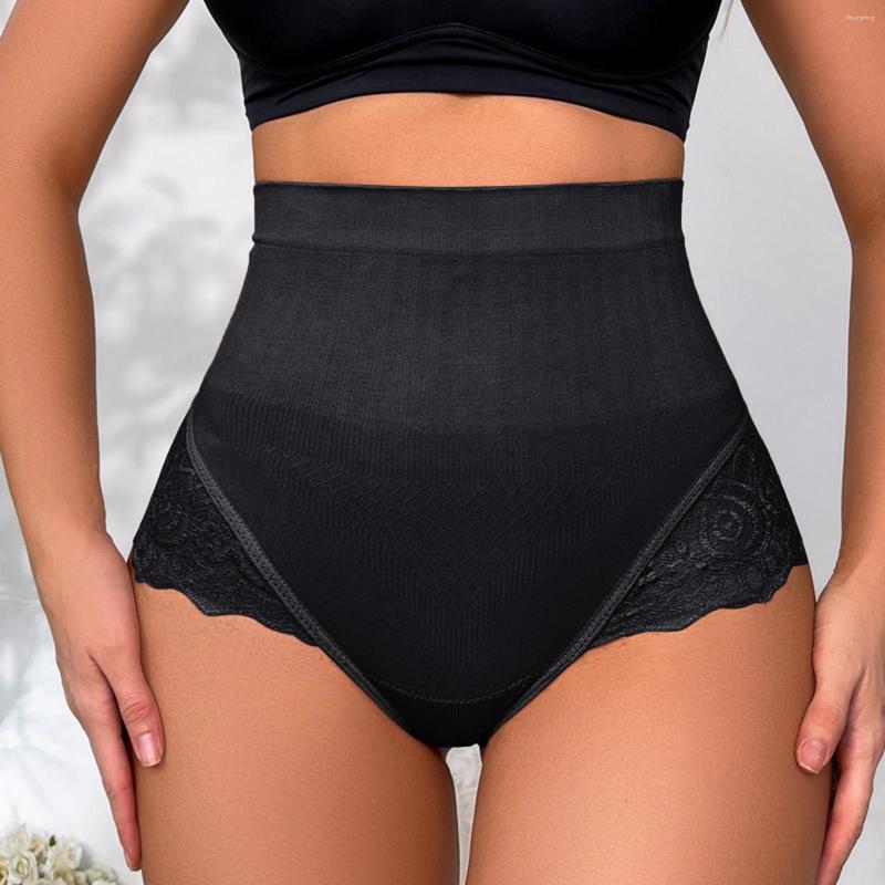

Women's Panties Women High Waist Trainer Hips BuLifter Tummy Control Body Shaper Underwear Shapewear Slimming Sexy Lace Bri, Black