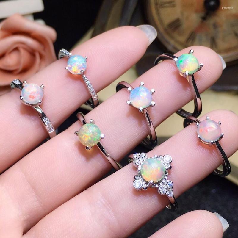 

Cluster Rings NATURAL ETHIOPIAN WELO FIRE OPAL CABOCHON Ring 6mm 1pc