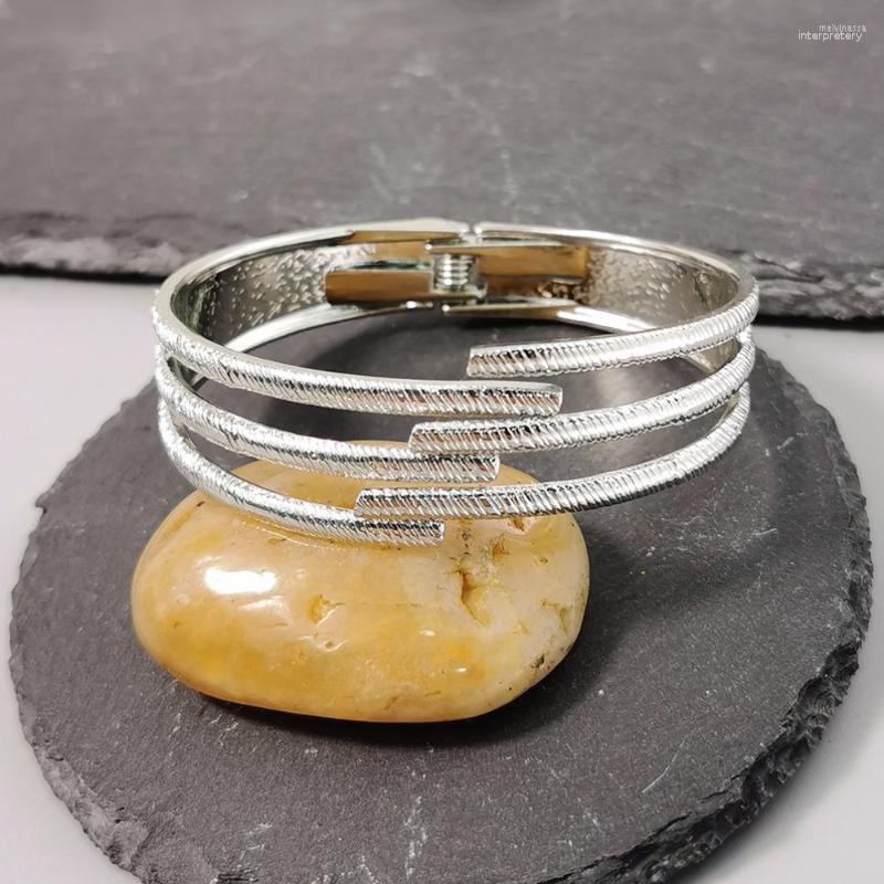 

Bangle Punk Multilayer Metal Geometric Opening Statement African For Women Fashion Jewelry
