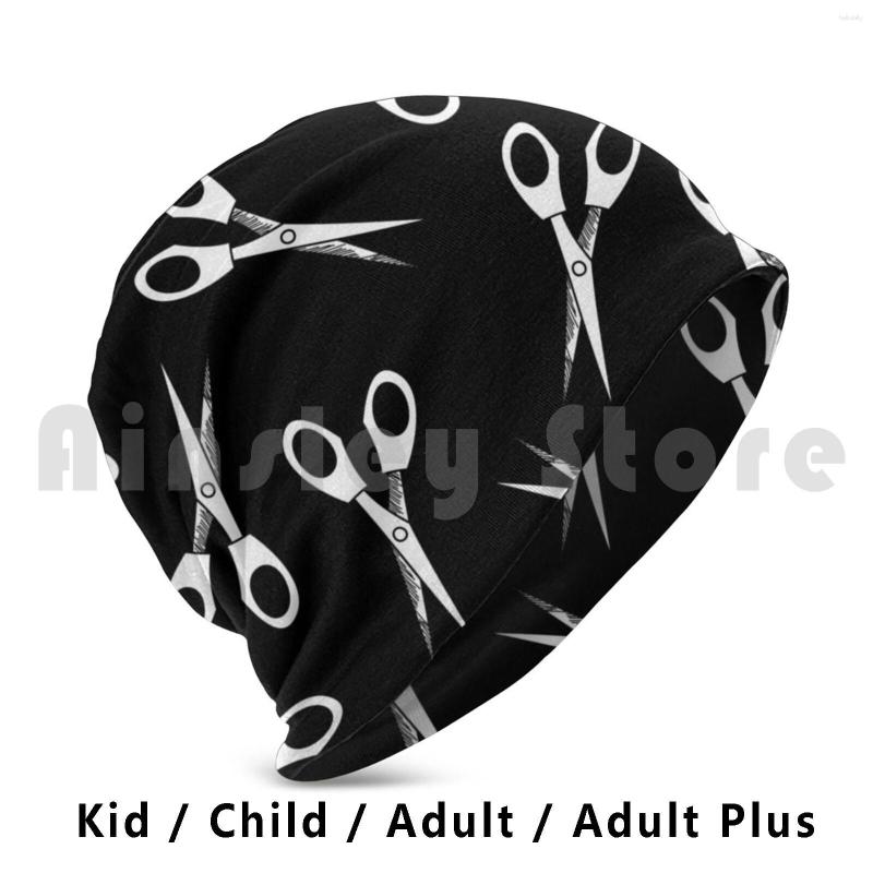 

Berets Scissors Beanies Pullover Cap Comfortable Abstract Artsy Cute Patterns Avant Garde Creative Mod Modern Punk Boho, Adult knit hat