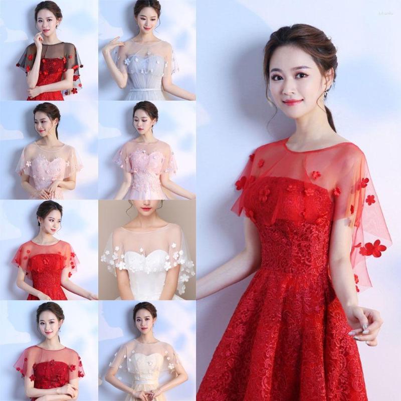 

Scarves Elegant Tulle Shawl Wedding Accessories Bridal Wrap Cloak Evening Prom Cape Bride