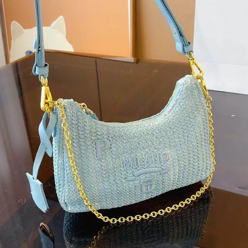 

Designer top handle Straw Raffias underarm Bag Womens triangle celiny clutch gym handbags Shoulder Beach bags mens luxury weekend weave tote travel Crossbody bags, Cl-black