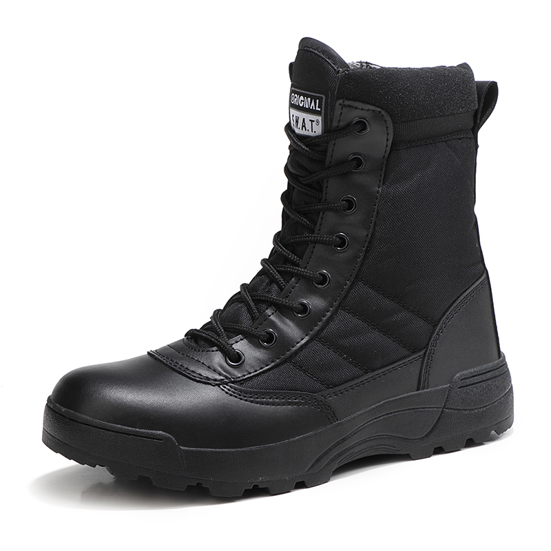 

Lightweight Military Black Boots Men Breathable Spring Summer Shoes Tactical Combat botas hombre Militares Chaussure Homme, Yxingscjx-5-heise