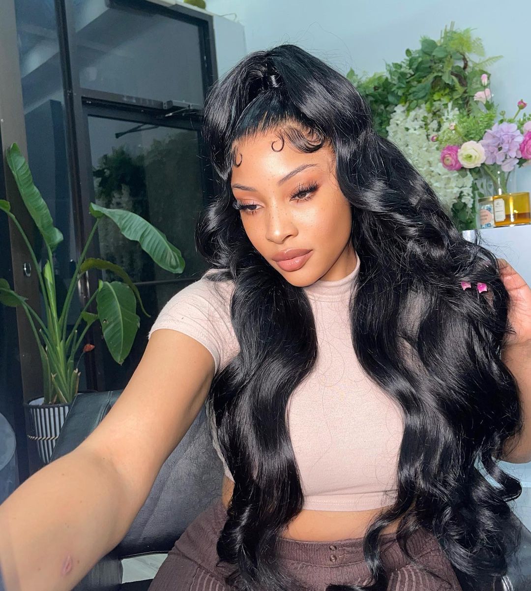 

HD Transparent 13x4 13x6 Body Wave Lace Front Wig Pre Plucked 360 Lace Frontal Wig Human Hair Wigs for Women 4x4 Closure Wig, Natural color