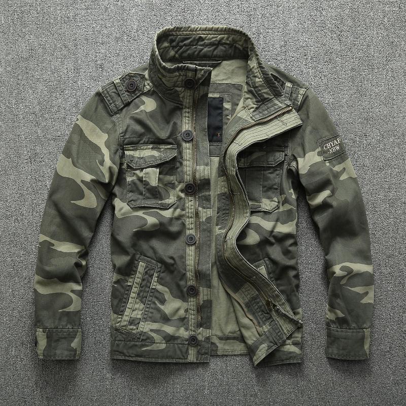 

Hunting Jackets Camouflage Military Denim Jacket Men' Outdoor Casual Cotton Comfortable Multi-pocket Army Combat Tactical Men, Beige