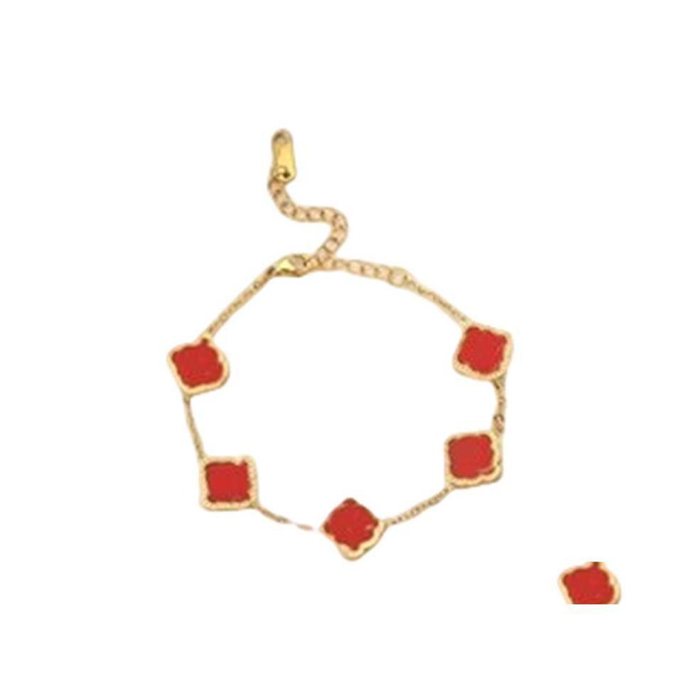 

Charm Bracelets 4 Colors Designer Clover Bracelet Gold Lucky Love Expend Glory Riches Fashion Design Women Wedding Party Hand Chain Dhm9L