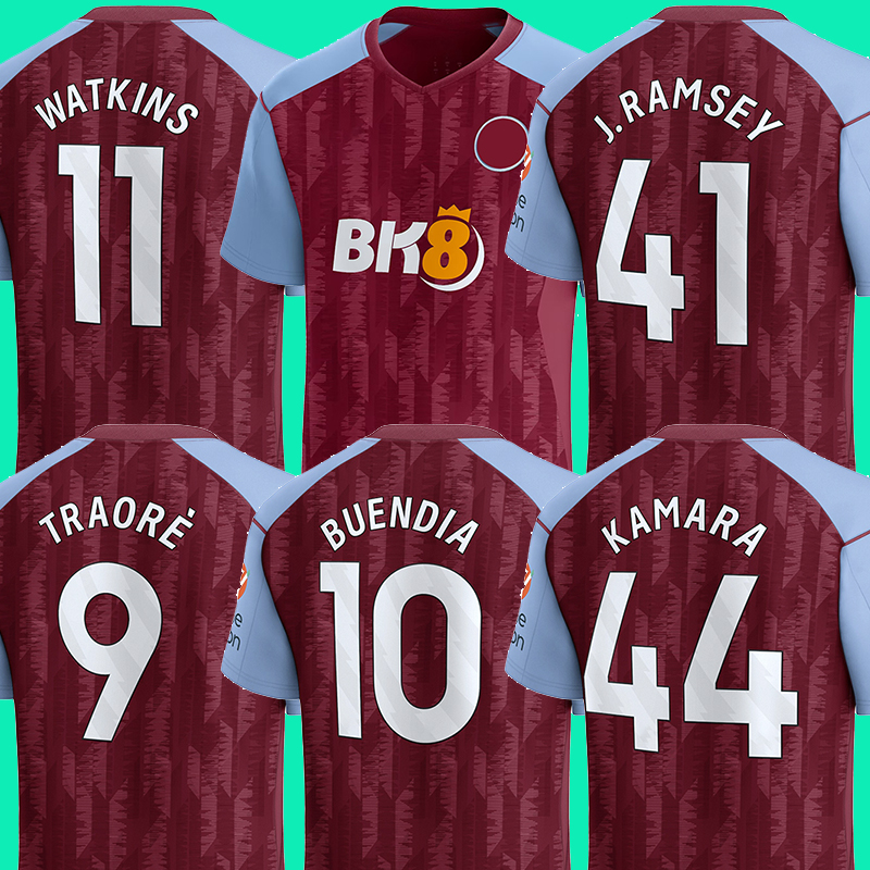 

23 24 Aston Soccer Jerseys villaES TRAORE McGINN 2023 2024 BAILEY WATKINS DOUGLAS LUIZ RAMSEY KAMARA BUENDIA Football Shirt Men and Kids Kits, Home