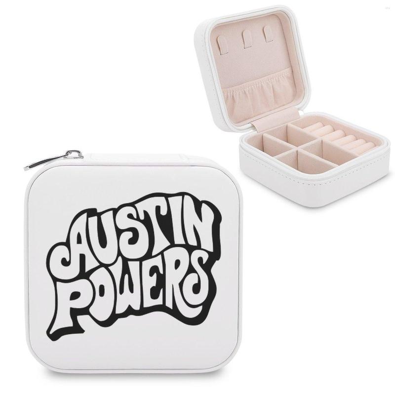 

Jewelry Pouches Austin Powers Movies Storage Box Pu Leather Earring Boxes Display Case Organizer For Home Travel Girl Gift