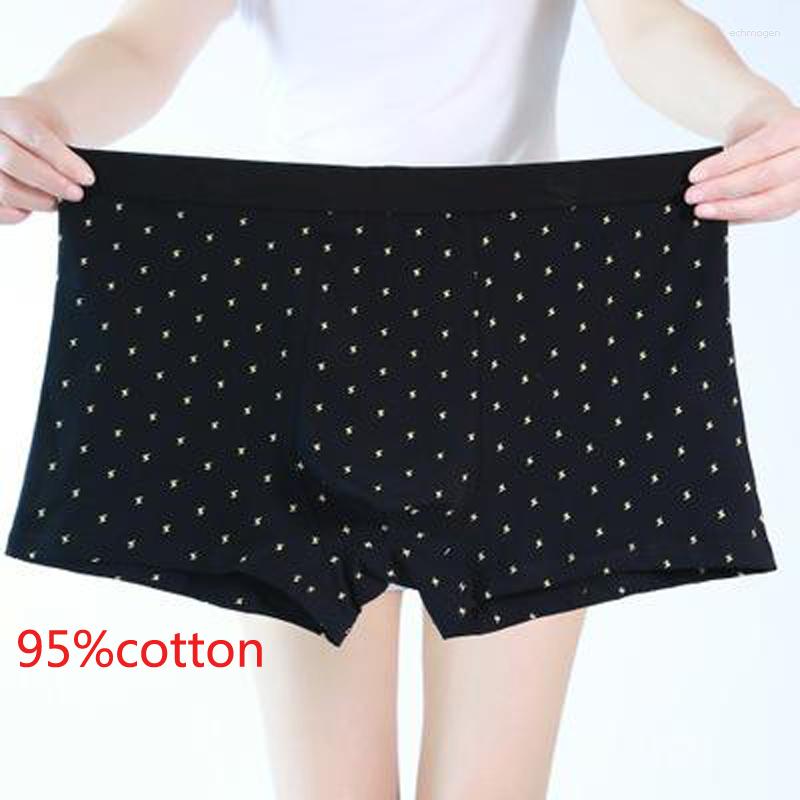 

Underpants Arrival Fashion Men Super Large 95%Pure Cotton Oversize Mens Underwear Boxers Plus Size 4XL  6XL, Navy blue
