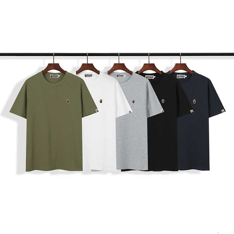 

Fashion designer luxury Classic embroidered ape head basic short sleeve cotton T-shirt for men and women super high quality, Black