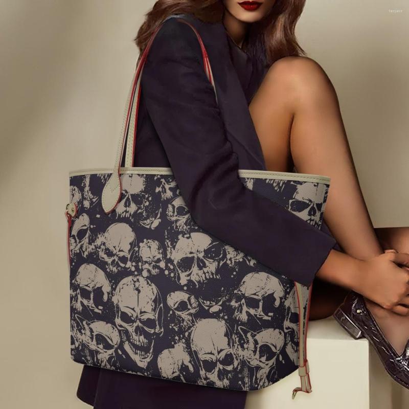 

Evening Bags Fashion Skull Handbag For Women Daily Travel Large Capacity Portable Leisure Shoulder Tote Custom Image Cosmetic Female, Jypbc1061bz29b