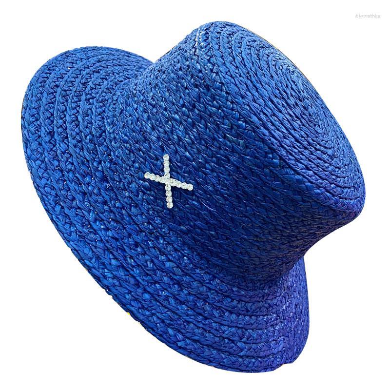 

Berets Summer Casual Sun Hats For Women Fashion Letter Jazz Straw Men Beach Panama Hat Raffia Wholesale, 17
