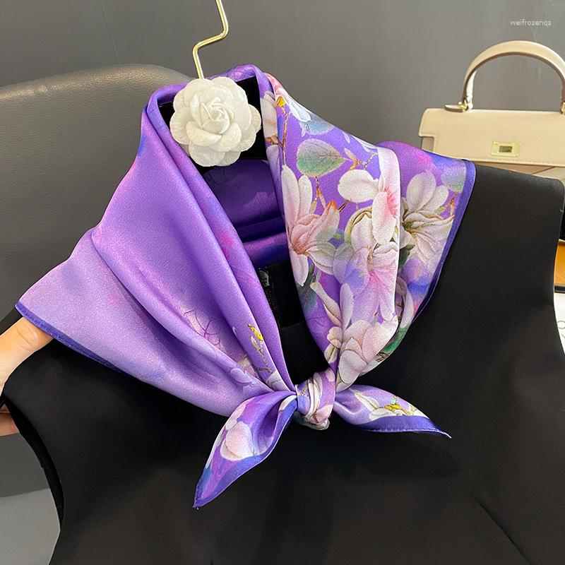 

Scarves Real Silk Scarf Fashion Lady Neck Kerchief Foulard Female Bandana For Women Hijab Tie Shawl Wraps