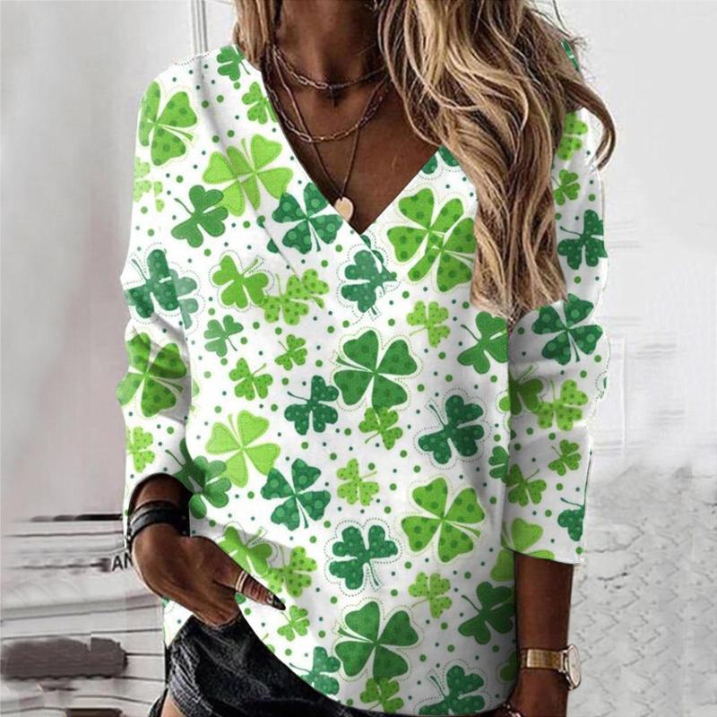 

Women' T Shirts 2023 Women' V-neck Seven Point Sleeve T-shirt 3D Printed Fashi