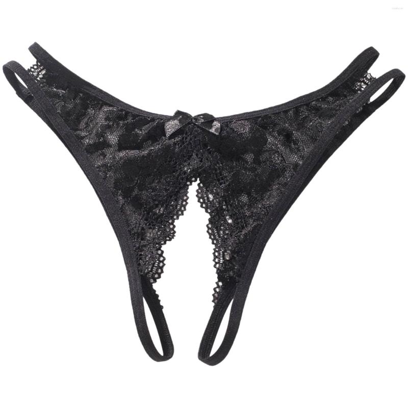 

Women's Panties Women's Intimate Open Crotch Sexy Lingerie Transparent G-strings Thongs Solid Bowknot Underwear For Ladies Lace Pantys, Red