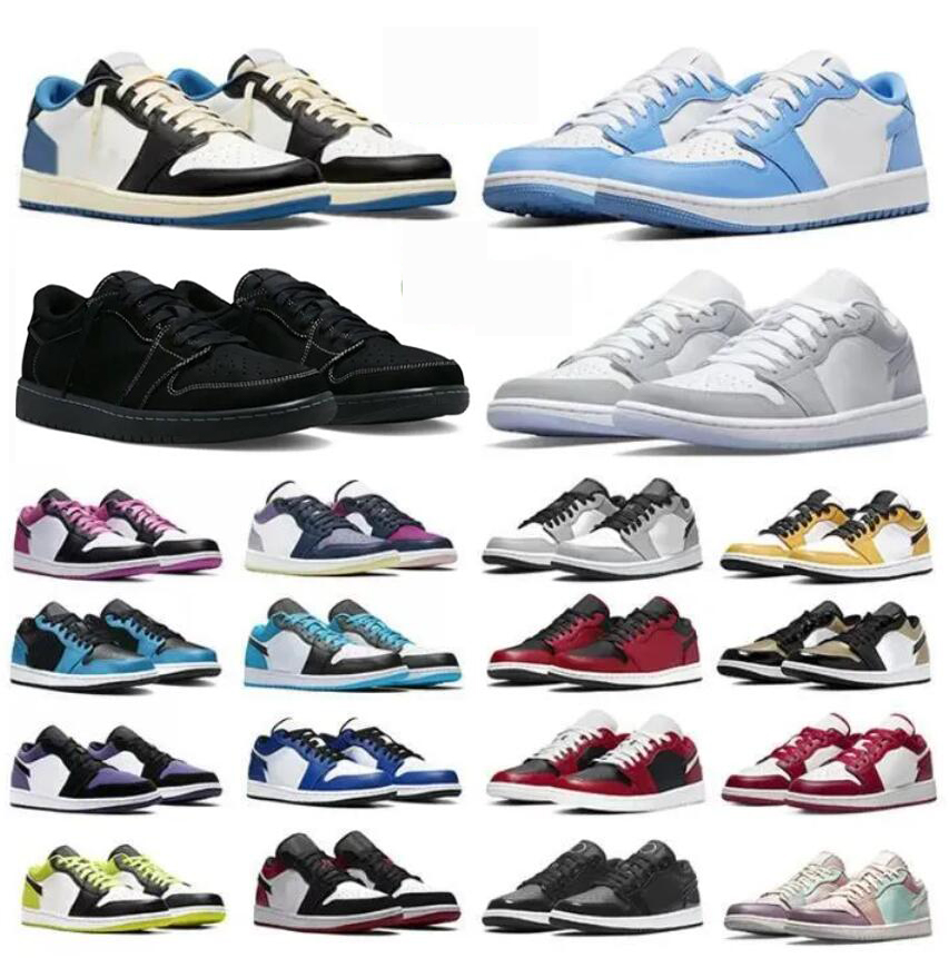 

Jumpman 1 1s Low Mens Basketball Shoes Black Phantom Fragment Dark Reverse Mocha Starfish True Blue Wolf Grey Tear Away Silver Bred Toe Women Sports Trainers Sneakers, 36-40 low pinksicle