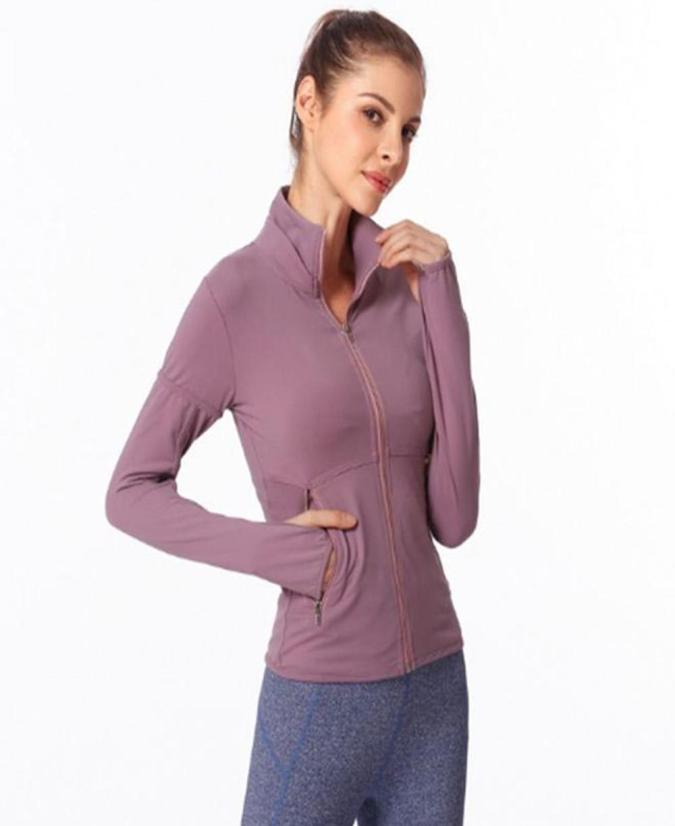 

women Long Sleeve Body building Zipper Jacket Womens Yoga Training Gym Compression Tights Women039s Sports Wear for Fitn5083010, Pink