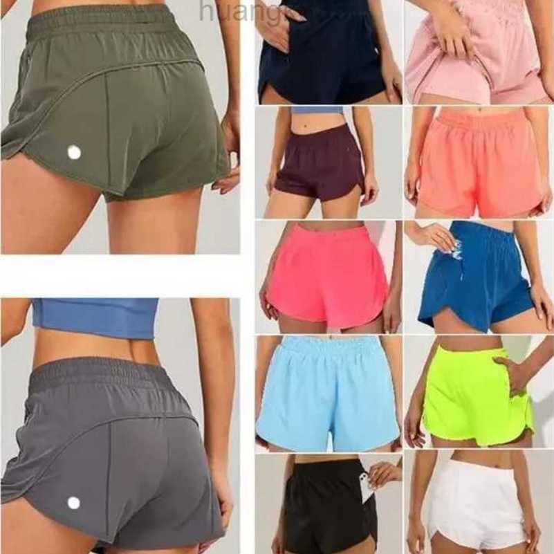 

LU yoga Short Pants Brand Womens Yoga Outfits High Waist Shorts lu-lu Exercise Fitness Wear Girls Running Elastic Adult Pants Sportswear All lululemens here, Have logo