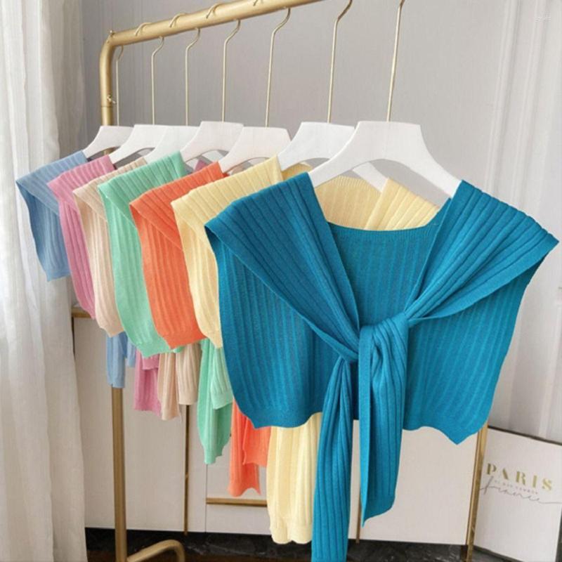

Scarves Scarf Neck Cross Cloak Air-conditioned Room Shawll Blouse Shoulders Fake Collar Cape Knitted Shawl