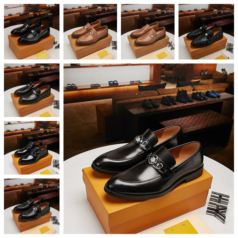 

Design Loafers fashion Mens Wedding Groom party Shoes slip on Leather Male Luxury Dress Shoes brown With Tassel club shoe for men Size 38-46, #22