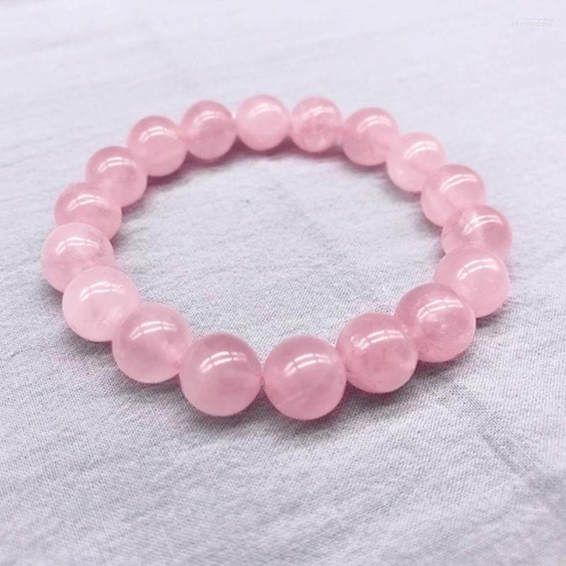 

Strand REGELIN 4/6/8/10/12mm Natural Stone Pink Crystal Round Loose Beads Bracelets Jewelry For Women Gift Men Bracelet Drop